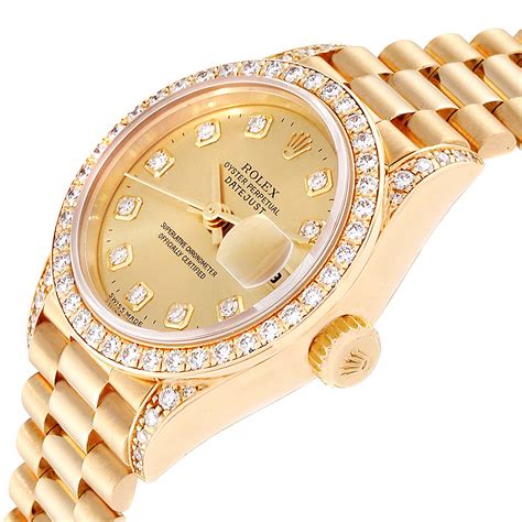 rolex watch women with diamonds